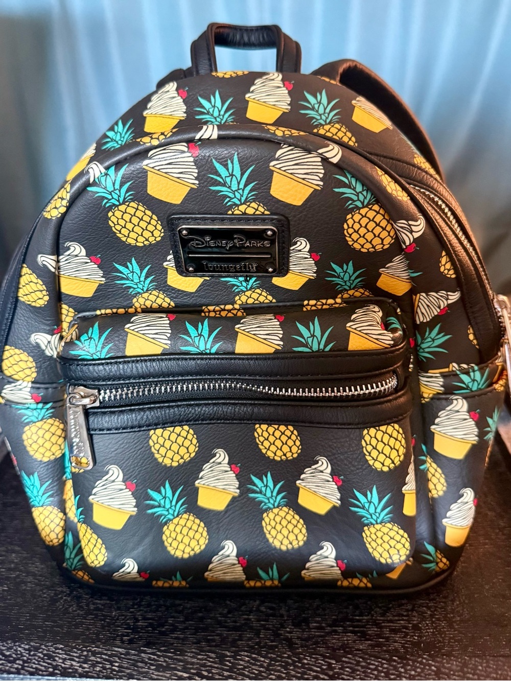 Disney Loungefly Dole Whip Black Mini Backpack
